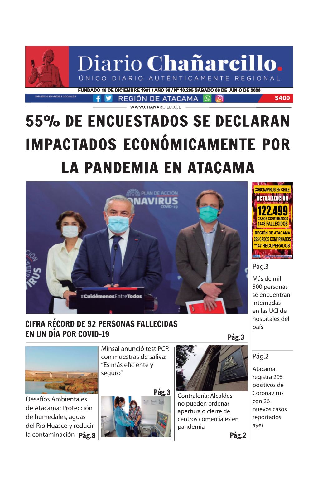 55% De Encuestados Se Declaran Impactados Económicamente Por La Pandemia En Atacama