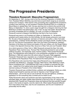 The Progressive Presidents