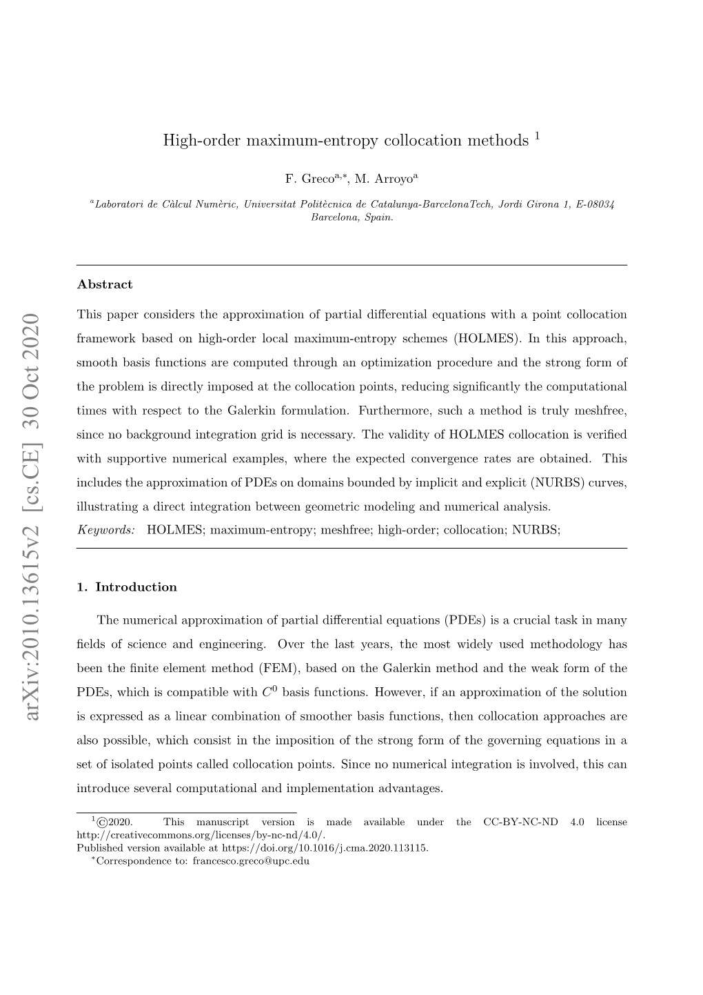 Arxiv:2010.13615V2 [Cs.CE] 30 Oct 2020