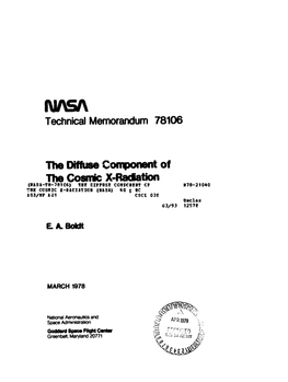 Technical Memorandum 78106 Thediffuseeorrponent Of