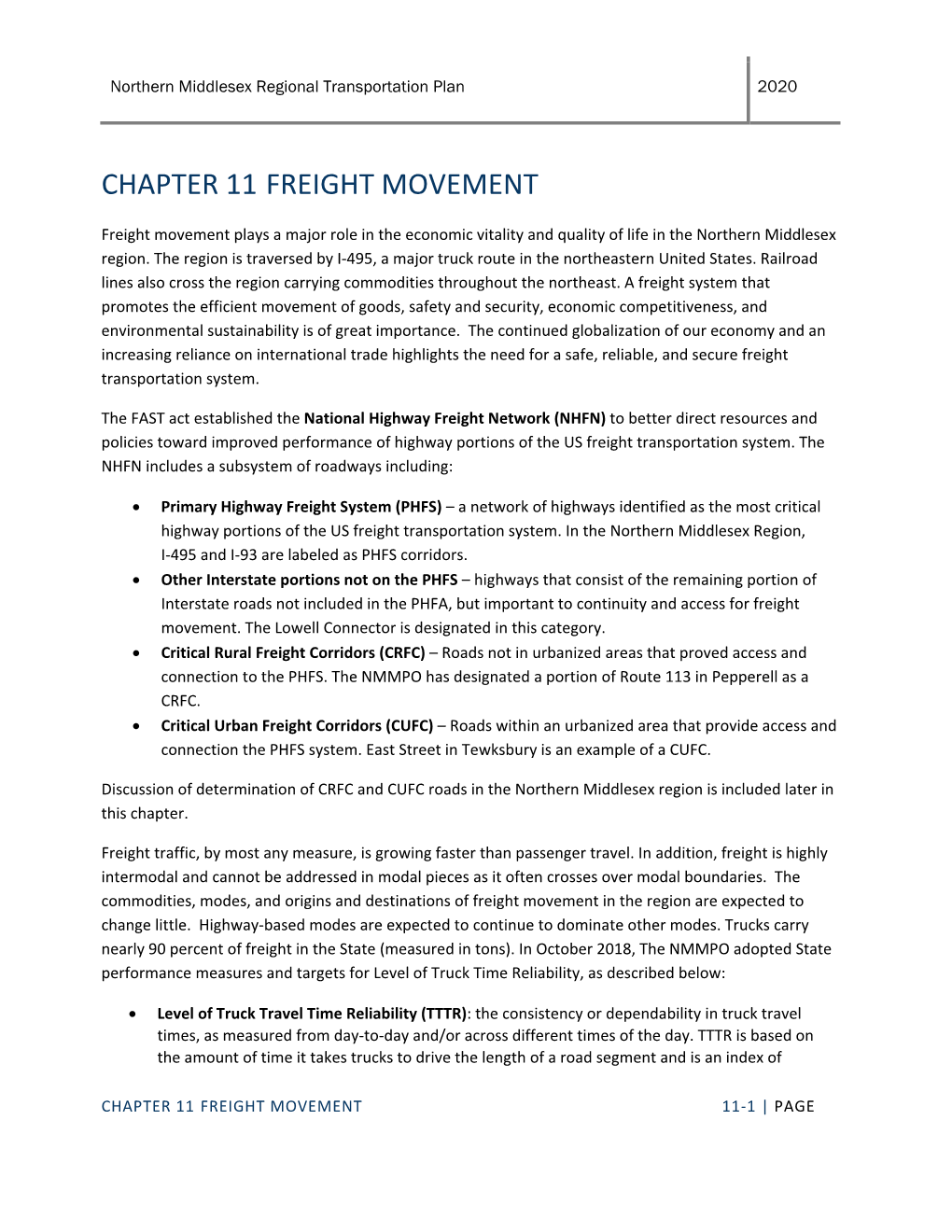 Chapter 11 Freight Movement