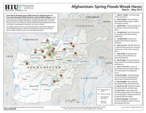 Afghanistan: Spring Floods Wreak Havoc March – May 2012 HUMANITARIAN INFORMATION UNIT UZBEKISTAN