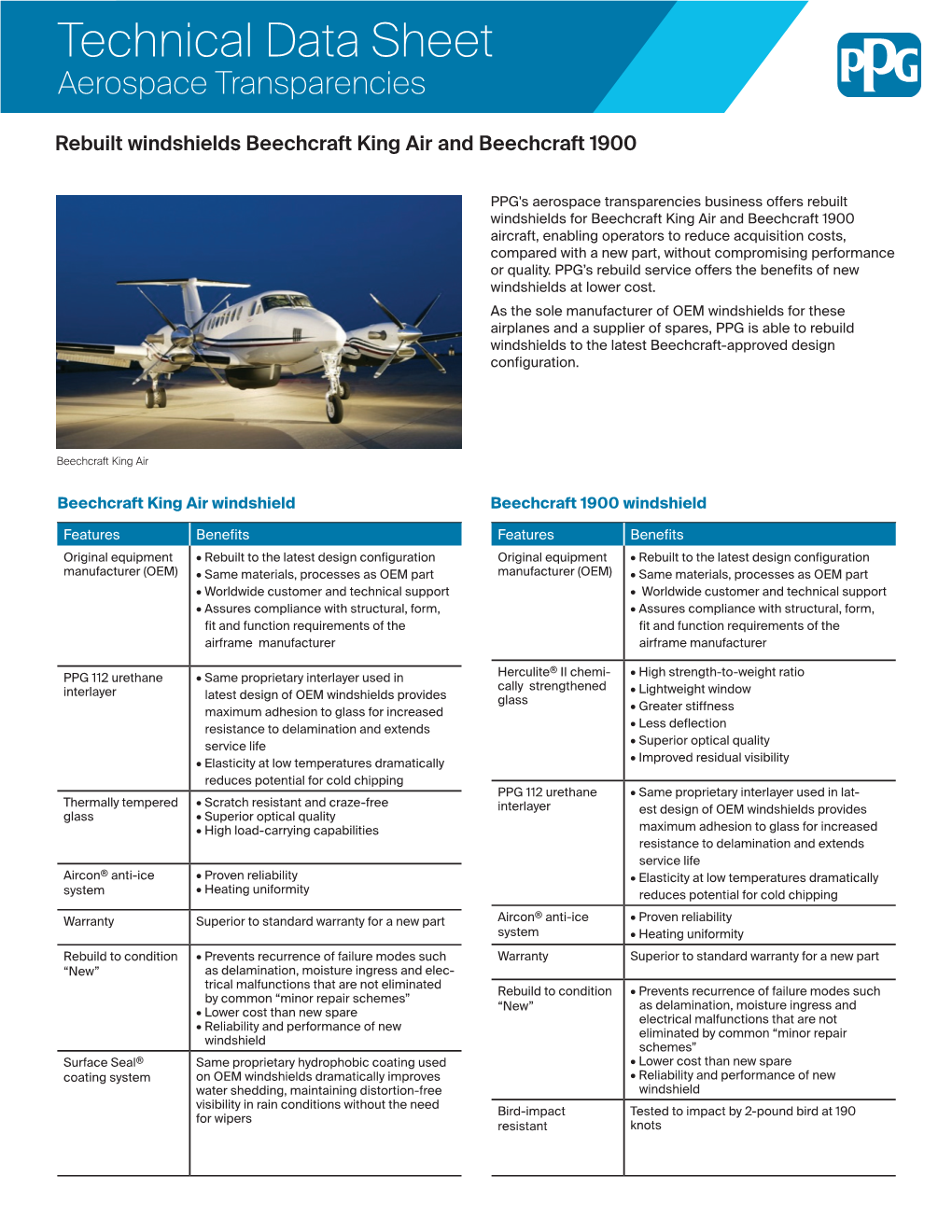 Technical Data Sheet Aerospace Transparencies
