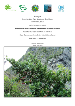 Survey of Invasive Alien Plant Species on Gros Piton, Saint Lucia, 2012