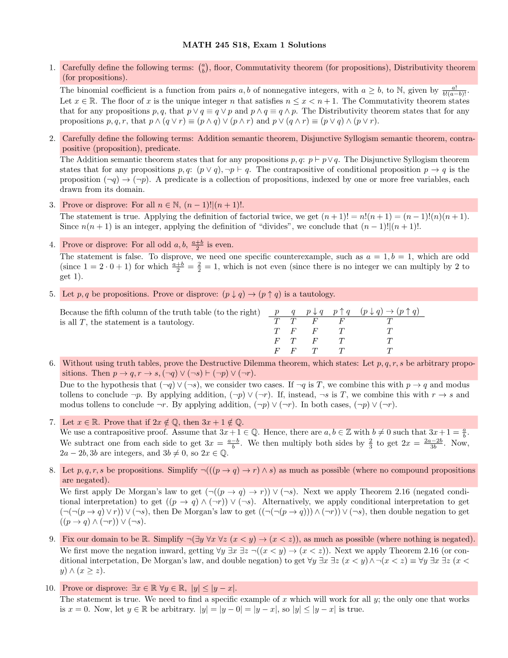 For Propositions), Distributivity Theorem (For Propositions)