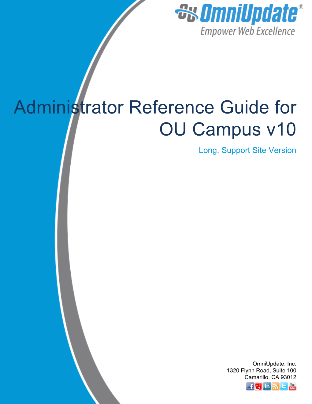 Administrator Reference Guide for OU Campus V10 Long, Support Site Version