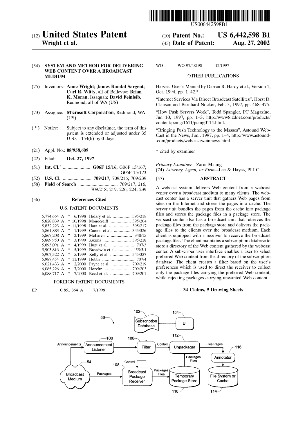 United States Patent (10) Patent No.: US 6,442,598 B1 Wright Et Al