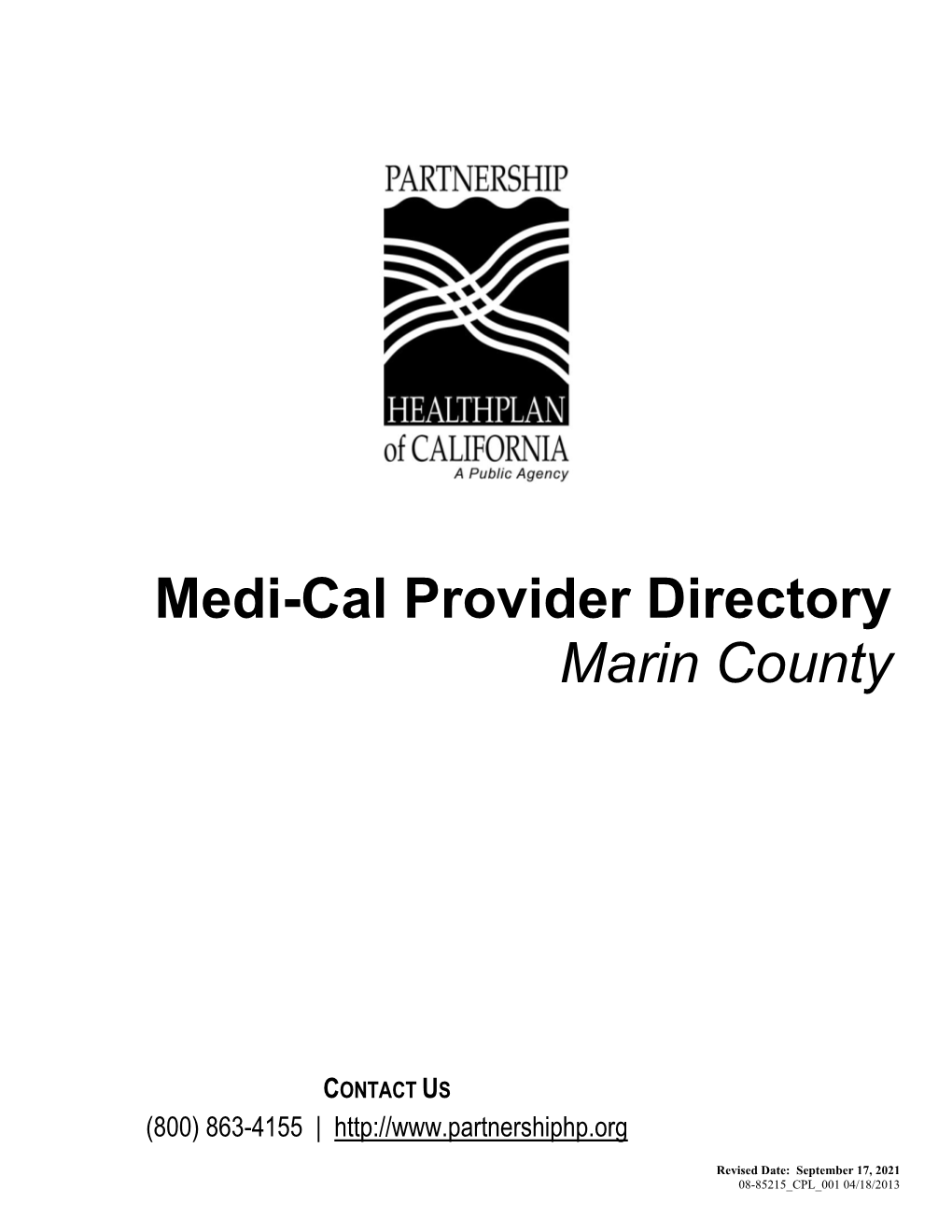Marin County Medi-Cal Provider Directory