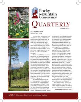 Quarterly Summer 2014 a Conversation by Mary Taylor Young