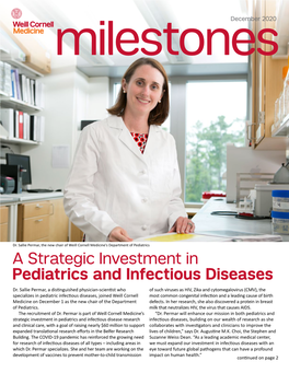 A Strategic Investment in Pediatrics and Infectious Diseases Dr