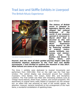 Trad Jazz and Skiffle Exhibits in Liverpool the British Music Experience