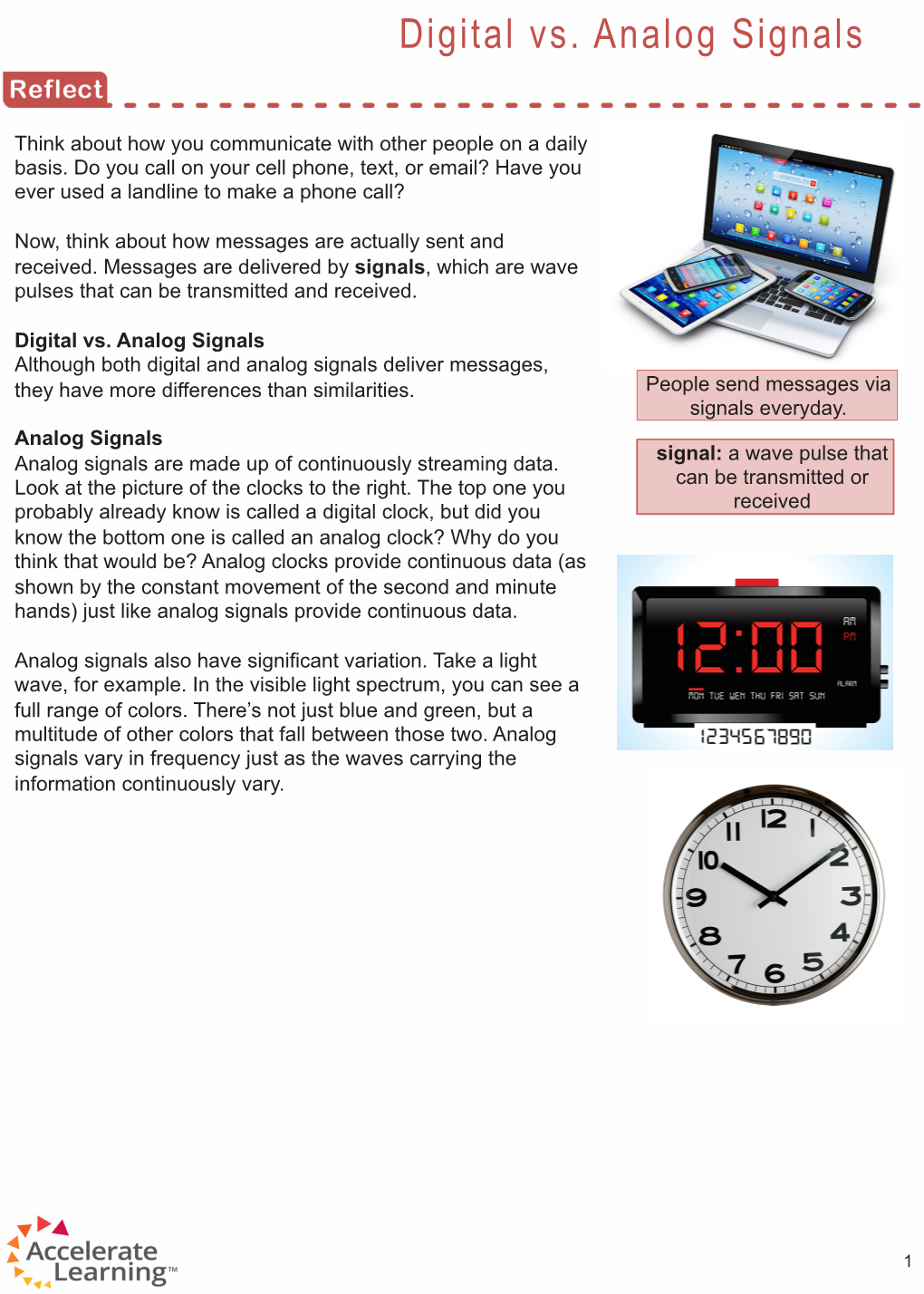 Digital Vs. Analog Signals