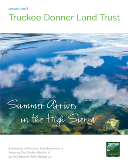 Summer 2018 Truckee Donner Land Trust