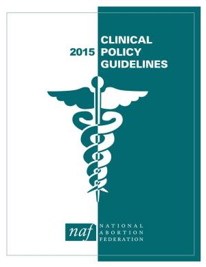 NAF's 2015 Clinical Policy Guidelines