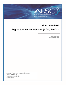 ATSC Standard: Digital Audio Compression (AC-3, E-AC-3)