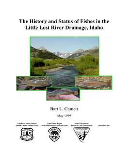 The History and Status of Fishes in the Little Lost River Drainage, Idaho