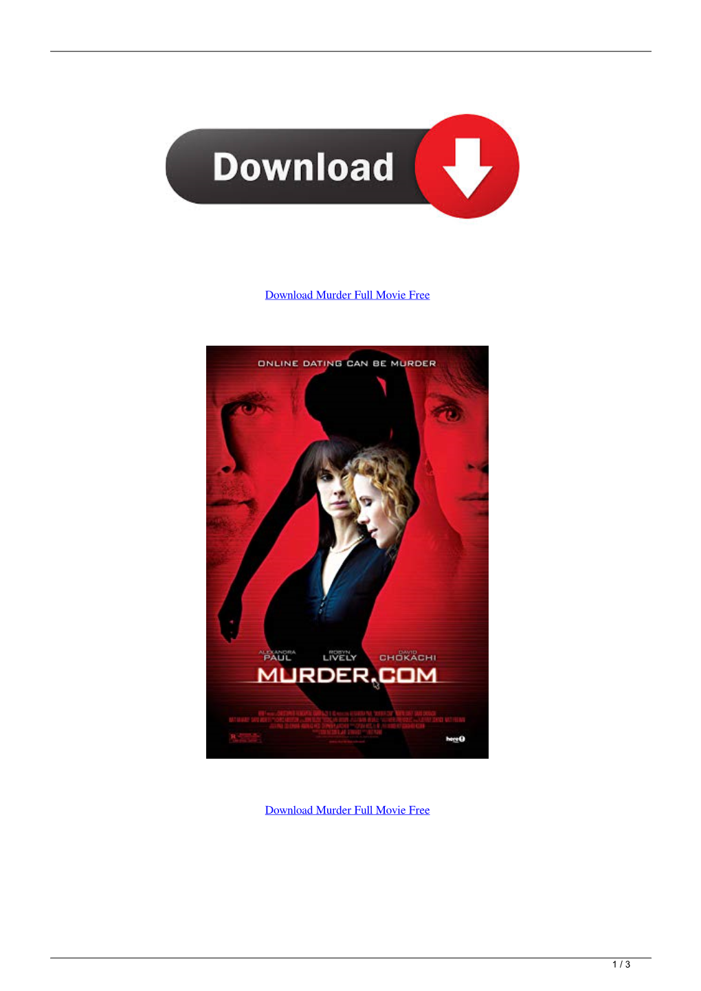 Download Murder Full Movie Free