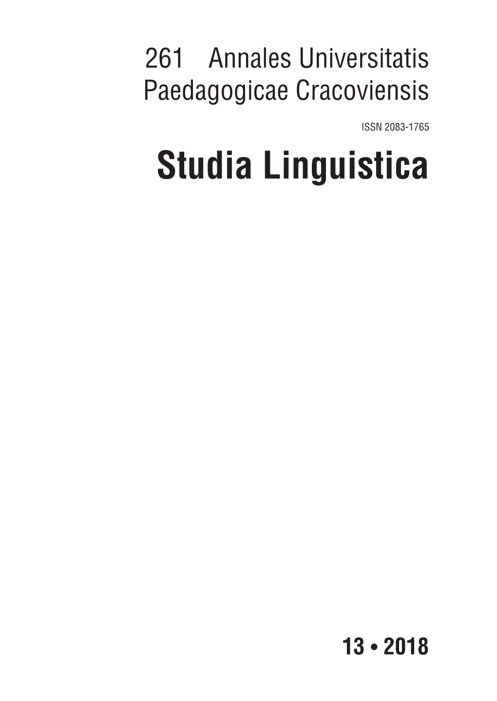 Studia Linguistica