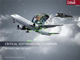 Critical Software Presentation Defence and Security