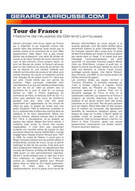 Tour De France : Histoire De Réussite De Gérard Larrousse