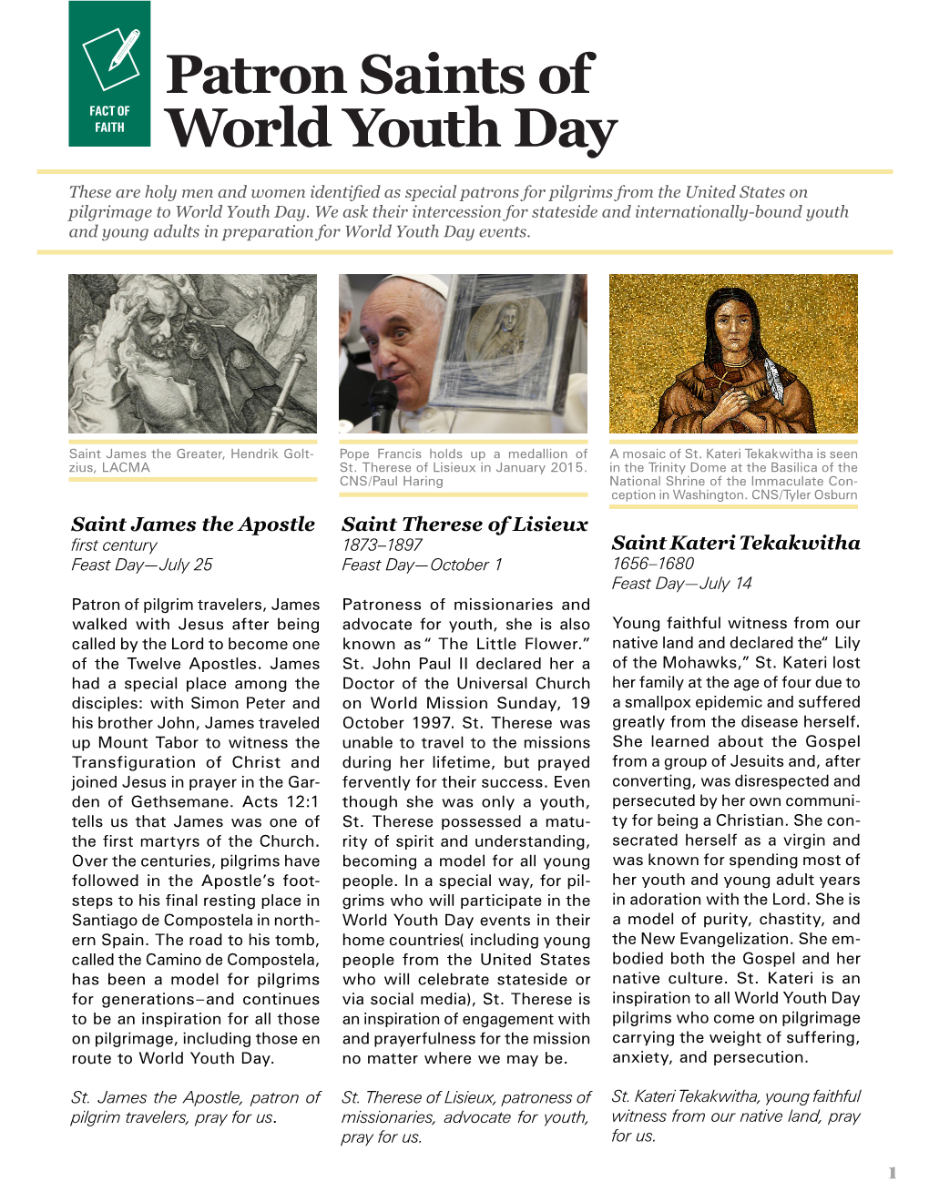 Patron Saints of World Youth Day
