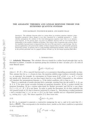 The Adiabatic Theorem and Linear Response Theory for Extended Quantum Systems
