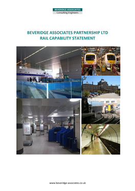 Beveridge Associates Partnership Limited Capability Statement – Rail