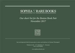 Our Short List for the Boston Book Fair November 2017