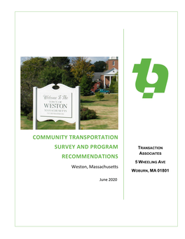 Community Transportation Survey and Program