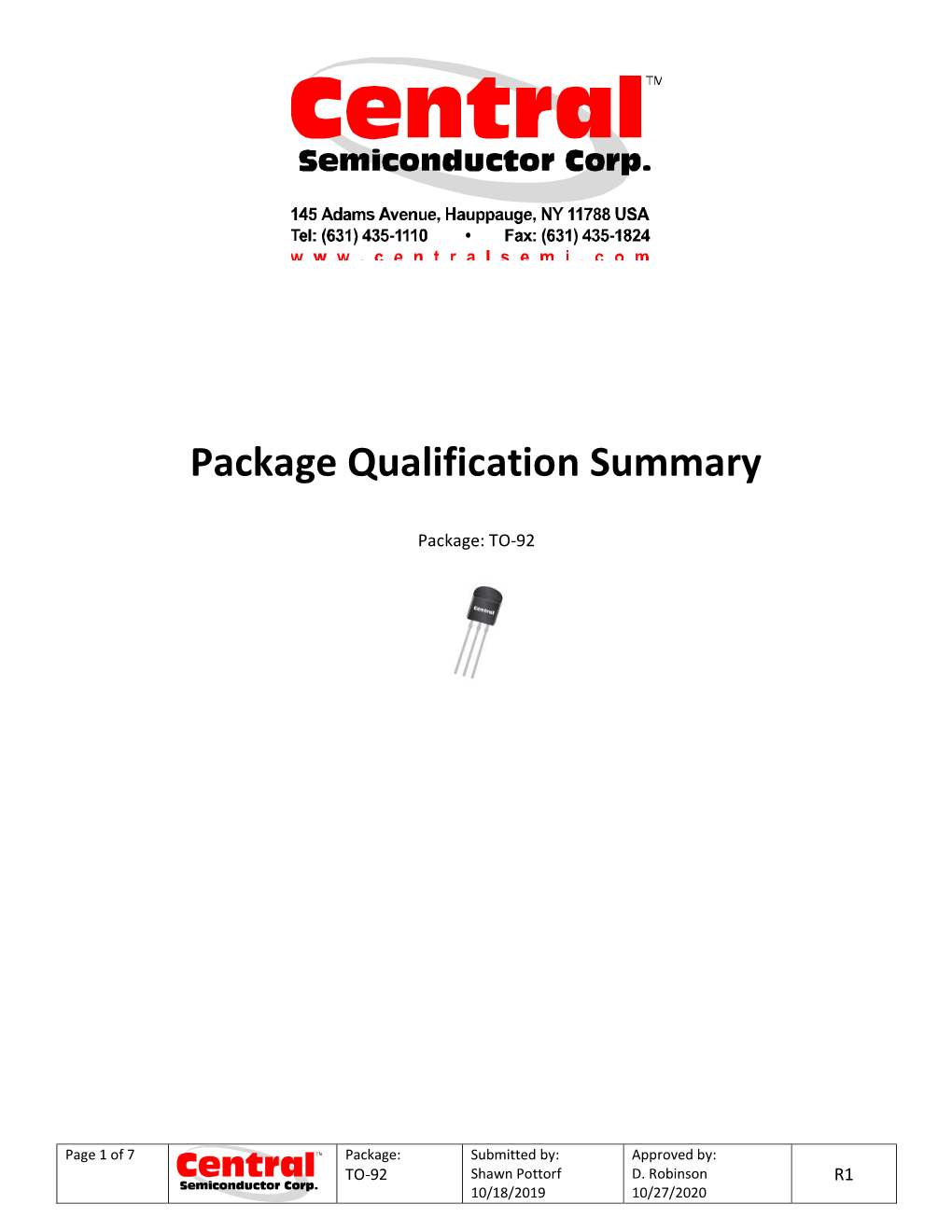 Package Qualification Summary