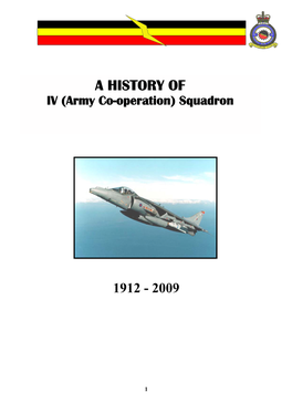 A HISTORY of IV (Army Co-Operation) Squadron