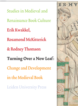 Studies in Medieval and Renaissance Book Culture Erik Kwakkel