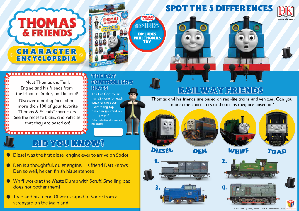 Railway Friends Spot the 5 Differences Did You Know?