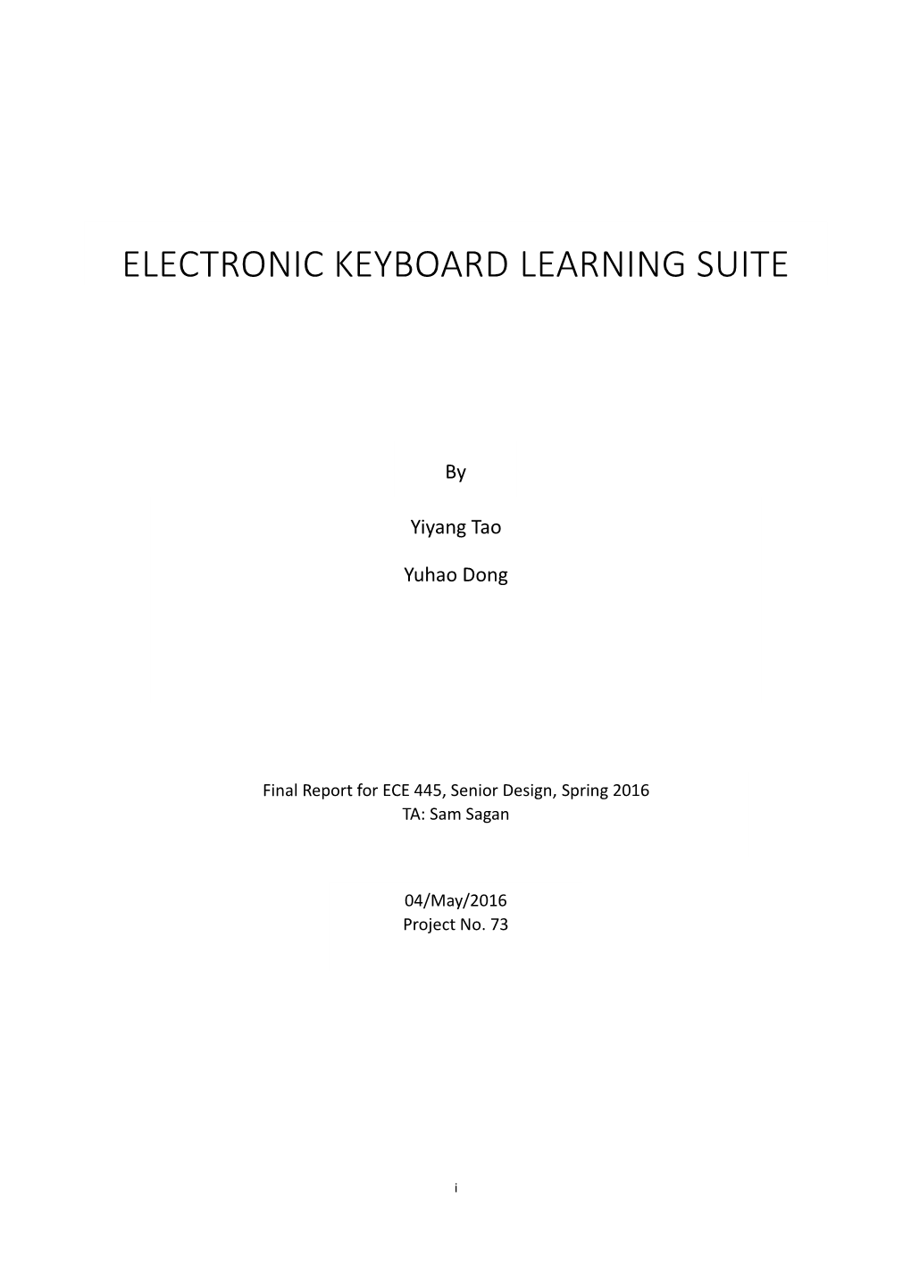 Electronic Keyboard Learning Suite