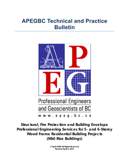 APEGBC Technical and Practice Bulletin