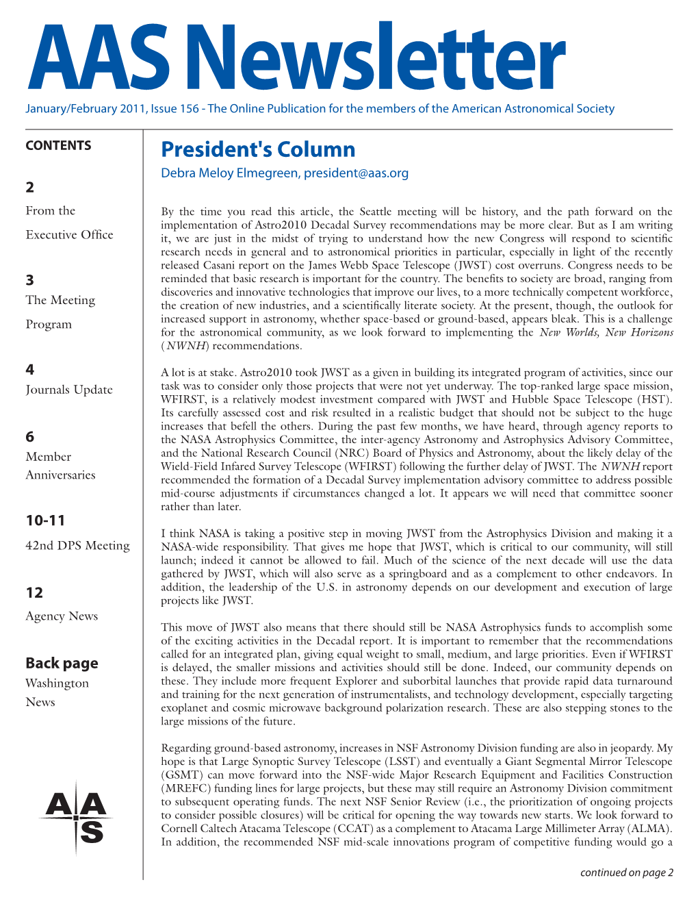 President's Column