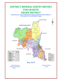 District Mineral Survey Report for Granite Erode District