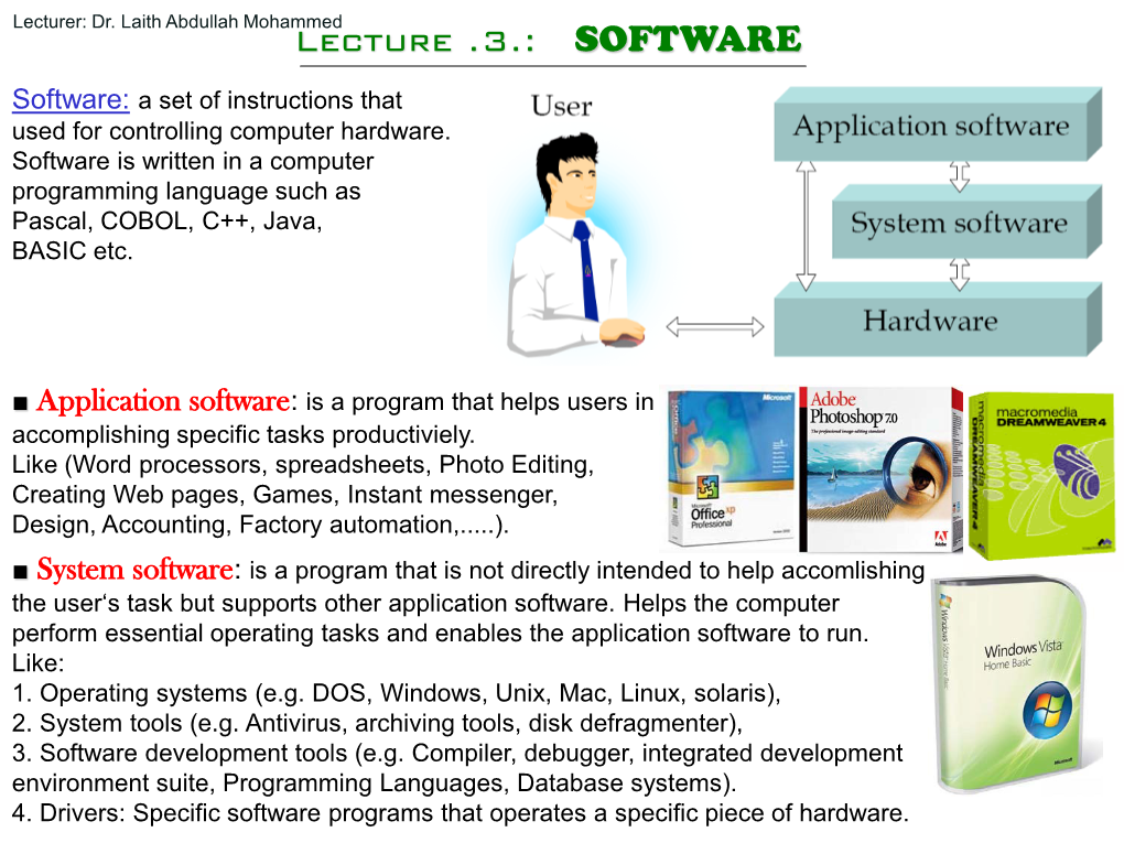 Lecture .3.: SOFTWARE