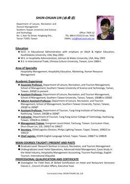 This Is an Example of Curriculum Vitae for Your Reference