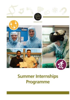 Summer Internship Programme