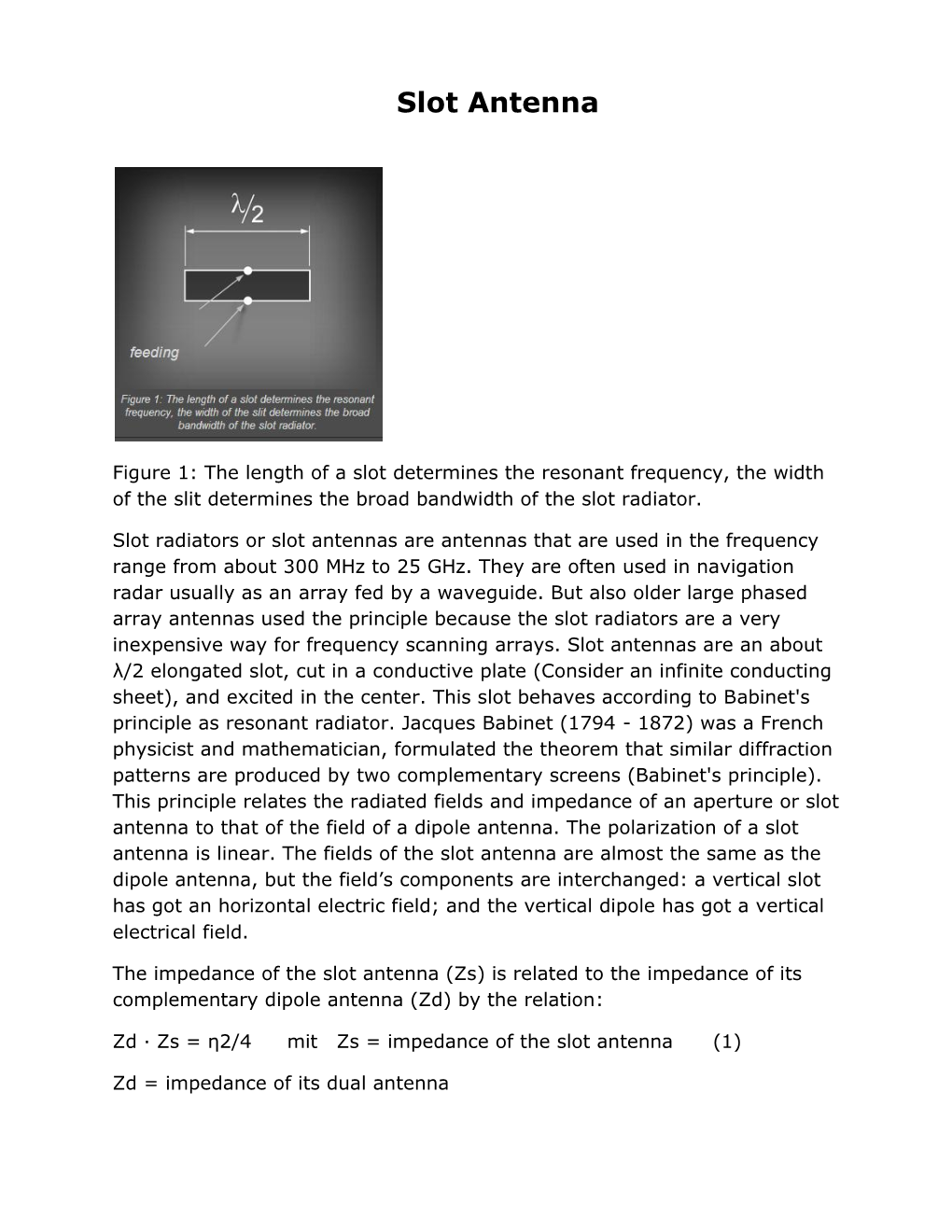 Slot Antenna