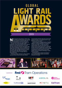 Proud Supporters of the Global Light Rail Awards