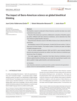 The Impact of Ibero‐American Science on Global