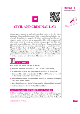 10 Civil and Criminal