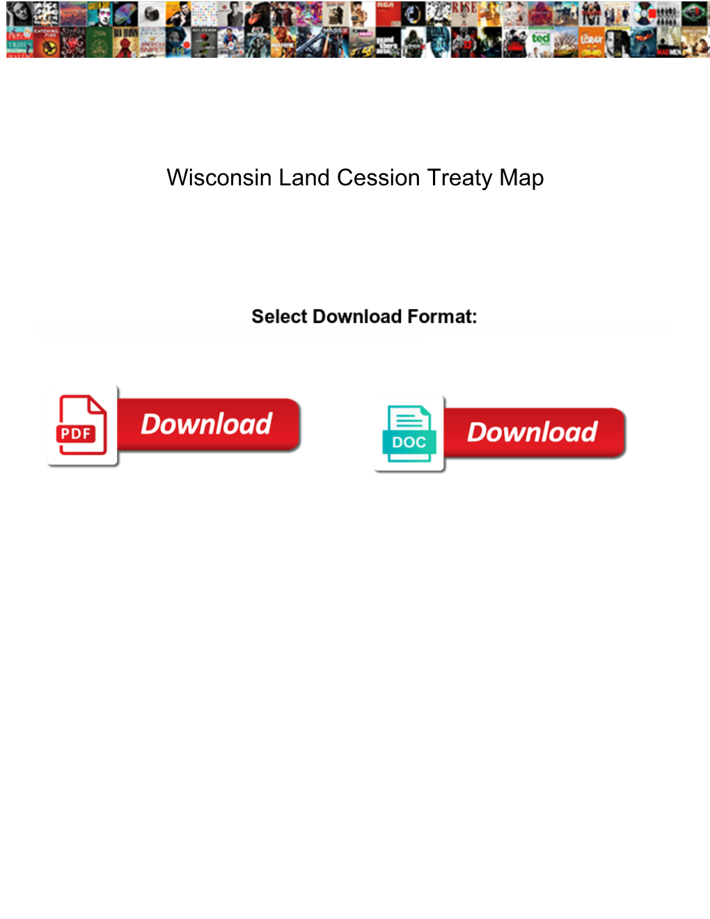 Wisconsin Land Cession Treaty Map