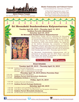 Sri Meenakshi Sundareshwara Kalyanotsavam