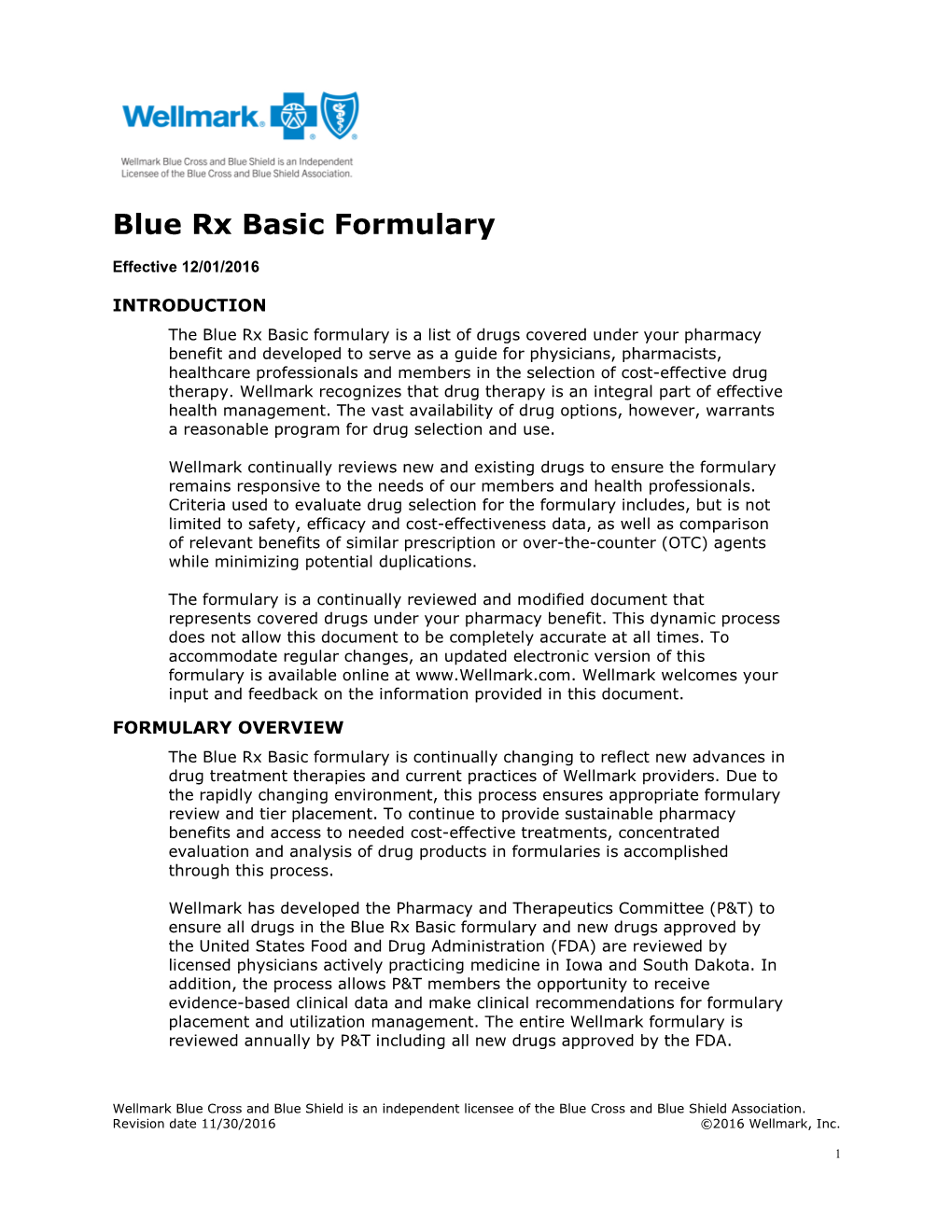 Blue Rx Basic Formulary