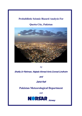 Seismic Hazard Analysis Probabilistic Quetta City