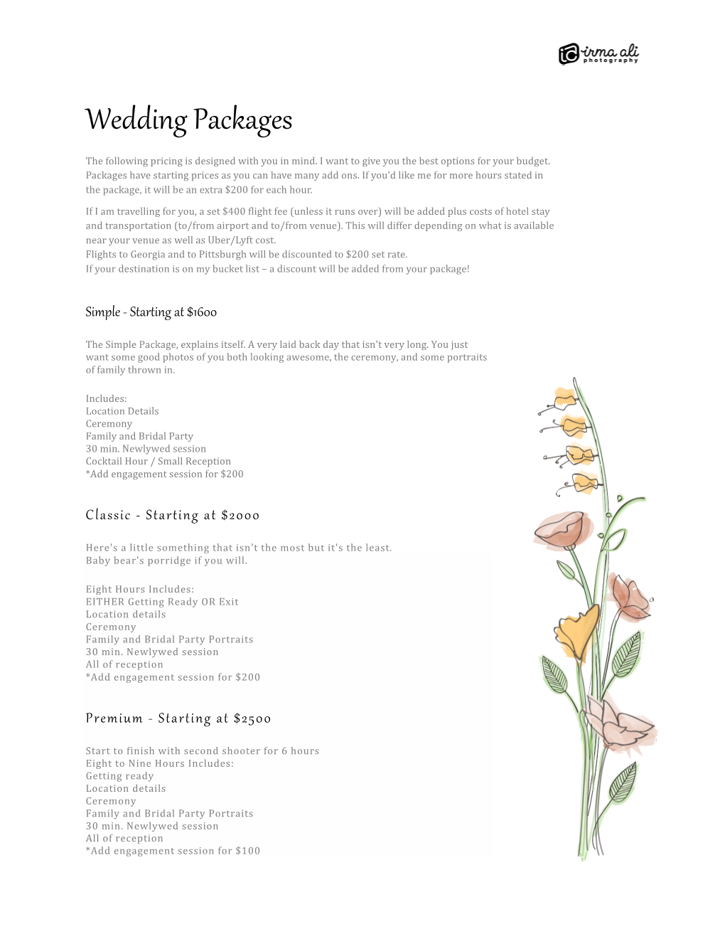 Wedding Packages