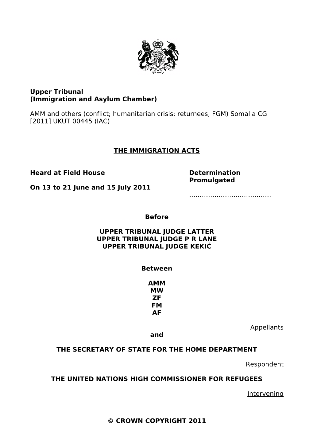 Upper Tribunal (Immigration and Asylum Chamber)